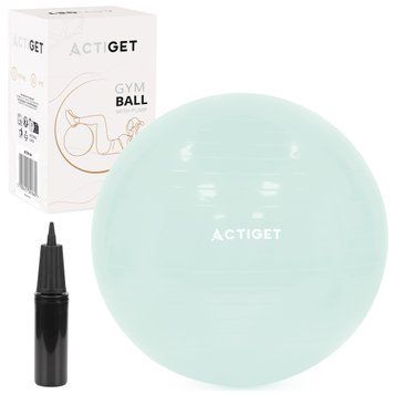 М'яч для фітнесу (фітбол) Actiget 65 см з насосом ACT0144 Mint 5877 фото