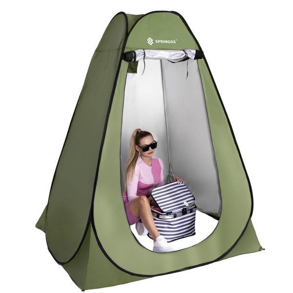 Намет туалет-душ, переодягальня Springos Pop-Up 190 x 120 x 120 см саморозкладний PT026 Navy Green 6007 фото
