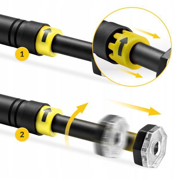 Турнік розсувний 4FIZJO 66-100 см Black/Yellow (P-5907739314765) 4823 фото