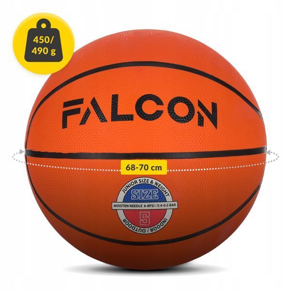 М'яч баскетбольний Falcon Classic Orange Size 5 (P-5905973404259) 5250 фото