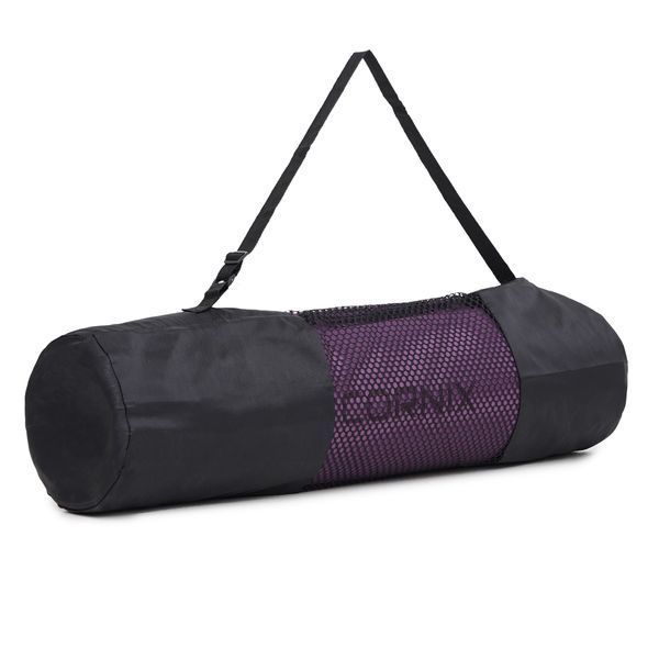 Килимок спортивний Cornix TPE 183 x 61 x 0.6 см для йоги та фітнесу XR-0007 Plum/Rose 3798 фото