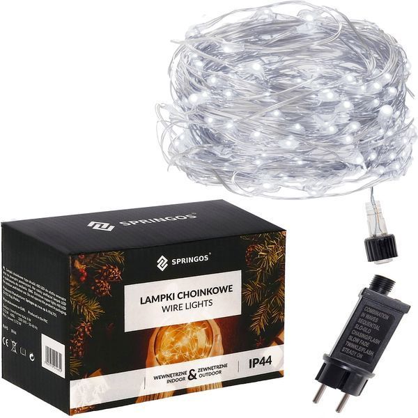 Гірлянда водоспад (штора) Springos 2 x 2 м 400 LED CL0098 Cold White 3336 фото
