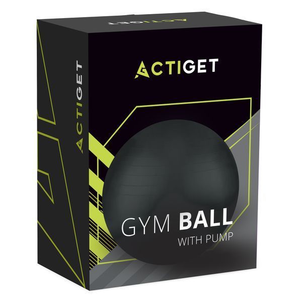 М'яч для фітнесу (фітбол) Actiget 75 см з насосом ACT0146 Black 5879 фото